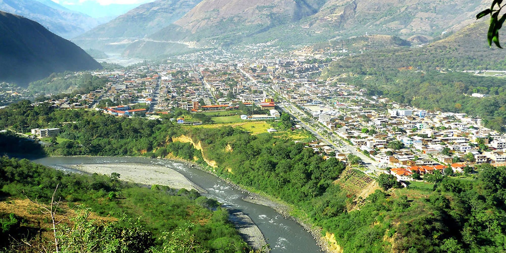 Vista aérea del valle de La Convención, Quillabamba, Cusco
